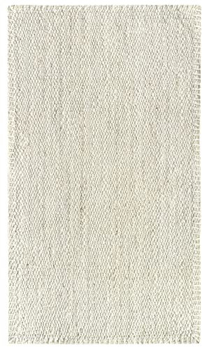 HAMID - Tapis de Jute Granada 100% Fibre de Jute Naturelle Blanc - Moquette Douce et Résistance Moyenne - Tissé à la Main - Salon, Chambre, Tapis de Couloir - Blanc (150x80cm)