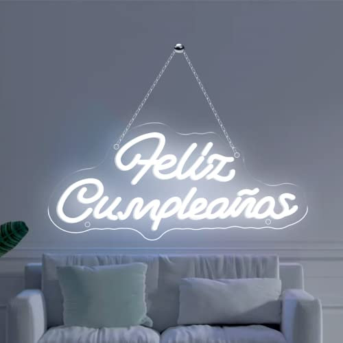 Feliz Cumpleaños Neon, Neon Pared Letrero Neon con Suministro de Energía USB para Decoración de Fiesta de Cumpleaños Neon LED Luces para Bar Dormitorio Regalos para Niños