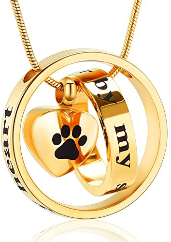 Minicremation Cremation Jewelry Urn Necklace for Ashes Stainless Steel Circle of Life Eternity Memorial Keepsake Urn Pendant for Ashes