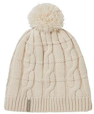 SealSkinz Hemsby Strickmütze mit Zopfmuster und Bommel, wasserdicht, für kaltes Wetter, cremefarben