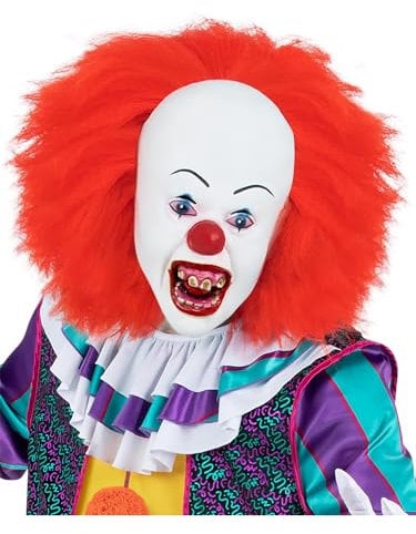 Smiffys IT The Movie, maschera Pennywise, Testa completa, lattice
