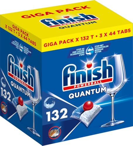 Finish Quantum All in One Regular Geschirrspültabs - 132 Tabs - Halbjahresbox