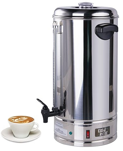 EASYROSE Urne à café 100 tasses Percolateur à café commercial avec filtre amovible, parfait pour le bureau, les fêtes, la restauration