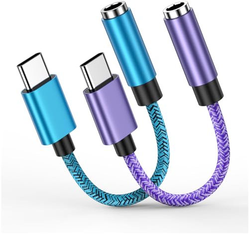 USB C to 3.5mm Audio Adapter Type C to Headphone Aux Jack Dongle Cable Cord for iPhone 15/15 Pro Max,Samsung Galaxy S23/S22/S21/S20/S10/Note 20 10 9,Google Pixel 8 Pro/8/7a/7 Pro/6/5/4,iPad Pro/Air