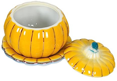 MAGICLULU 1ensemble Bol Céramique Forme De Citrouille Pour Soupes Et Desserts Avec Couvercle Pour Maison Restaurants