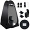 Tragbares Camping-Toiletten-Set für Erwachsene, Pop-Up-Sichtschutzzelt, XL, zusammenklappbares Toiletten-Töpfchen mit Campingzelt, Outdoor-Instant-Duschzelt, Camping-WC, Umkleidezimmer (schwarz)