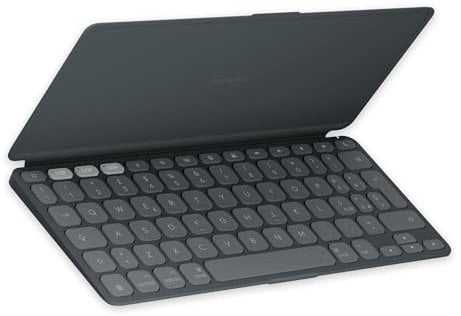 Logitech Keys-To-Go 2, tastiera wireless portatile per iPad con coperchio integrato, sottile, per iPad, iPhone, Mac e Apple TV, passa facilmente da un dispositivo all’altro, QWERTY ITA - Grafite