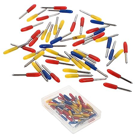 CAXUSD 50pièces Lames De Remplacement pour Cutter Vinyle Et Outils De Découpe pour Tissu Et Autocollants