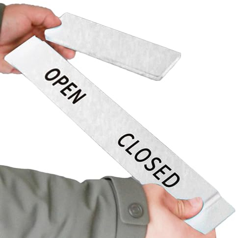 Türschild mit Aufschrift Open Close, offene Schilder, Sichtschutz, Schiebetüranzeige, doppelseitige Sichtbarkeit, einfach zu bedienen