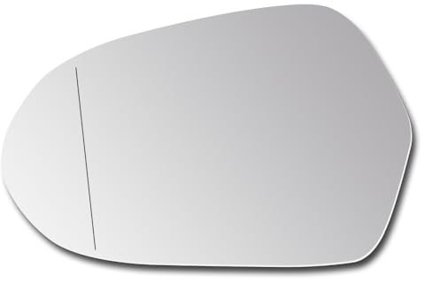 SENZEAL Spiegelglas Links Fahrerseite Beheizbar mit Trägerplatte für Audi A6 4G C7 2011-2018 4G0857535B Außenspiegel Glas Ersatz (Links)
