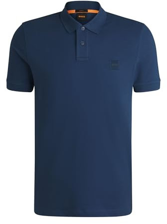 BOSS Mens Passenger Polo Shirt Short Sleeve Cotton Open Blue XXL