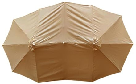 Dualoai Toile de Rechange pour Parasol à Trois Têtes, Protection Solide pour Espace Extérieur, Kaki