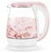 - Tea Kettles Flask Pink 1.8L Glass Automatonlike Galvanising Water Kettle, 1500W Water Heater Hot Boiling Tea Pot Kitchen Appliance W/Auto Shut Off Boil Dry Protection21 * 16 * 16Cm