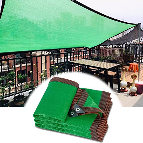 Toile d'ombrage rectangulaire anti-UV avec œillets pour pergola, 3 x 5 m, vert