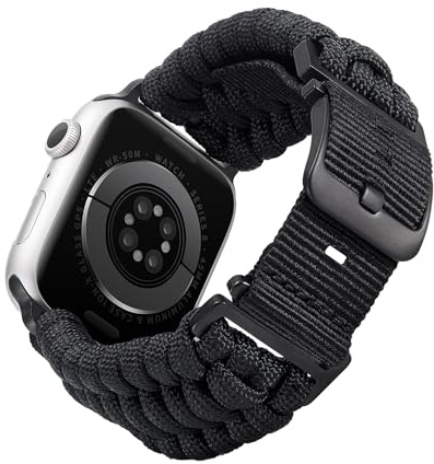 BINLUN Compatible avec Apple Watch Bracelet 49mm 46mm 45mm 44mm 42mm, Bracelets en Paracorde Tressé Nylon de Remplacement Idéal pour iWatch Ultra3 Ultra2 Ultra SE3 Séries 11/10/9/8/7/SE/6/5/4/3/2/1