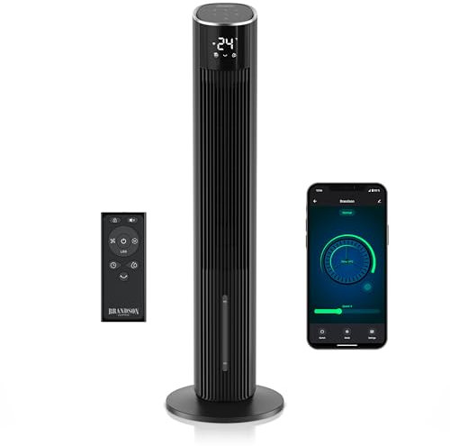 Brandson - Luftkühler mit Wasserkühlung ECO GREEN - sehr leise - Wifi Smart Home/Alexa Sprachsteuerung - 12 Geschwindigkeiten – Sensor Steuerung - Klimaanlage mobil - Ventilator – Oszillation