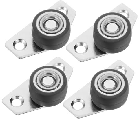 JUMPLAWN 1 Zoll Kleine Seitliche Tpr Lenkrollen Geräuscharm Für Möbelschubladen Und Holzmöbel Mit Montageschrauben 4 Stück Bodenschonend Und Vielseitig Einsetzbar