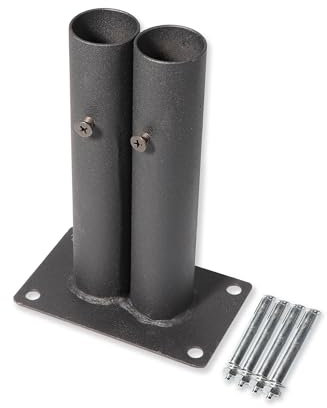 Gartenwelt Riegelsberger Doppelverbindungshülse aus Metall für Lamellenzäune Rohrdurchmesser 30 mm inkl. Schrauben Muttern und Sicherheitsanker aus Stahl