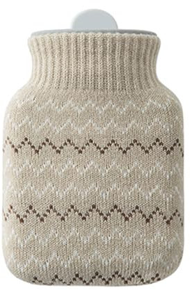 Hot Water Bottle 300ml Microwave Silicone Warm Water Bag with Sleeve for Warmth and Travel Use