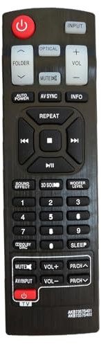ROLLGAN New AKB73575401 AKB73575402 Replacement Remote Control Fit for LG Soundbar NB3530A NB3730A NB3531A NB3532A S33A1-D NB3520A NB4530B NB4532B NB4540 NB5540 NBN36 NB2420A NB2520A NB3530A NB3730A
