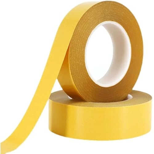 50M Rolle PET Doppelseitiges Klebeband Hitzebeständig 0,05mm Dicke Transparent for Elektronische Komponenten(10mmx50mx0.05mmx2pc)