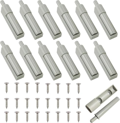 12 Stück Softclose Nachrüsten, Möbeltürdämpfer Türdämpfer Schranktür Dämpfer Türdämpfer Gegen Knallende Türen Türdämpfer Gegen Knallende Türen für Küchenschrank Büro Schränke Türen Grau