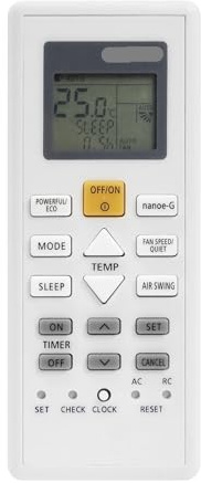 Control Remoto de Aire Acondicionado A75C18090 for Controlador de Aire Acondicionado Panasonic Inverter A/C