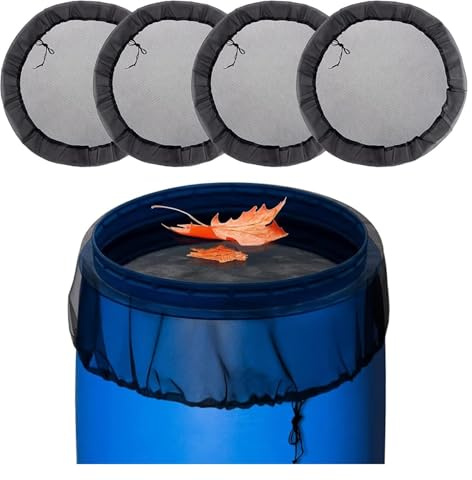Mesh Cover Rain Barrels, Rain Barrel Net Cover PE Mesh Black Multiple Sizes 4 Pcs(95cm)