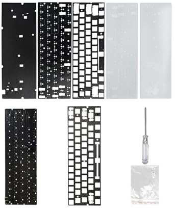 Piceioep 60% Keyboard PCB with Dynamic Color Lighting and Customizable Actuation Sound Dampening Foams Carbonfiber Keyboard PCB