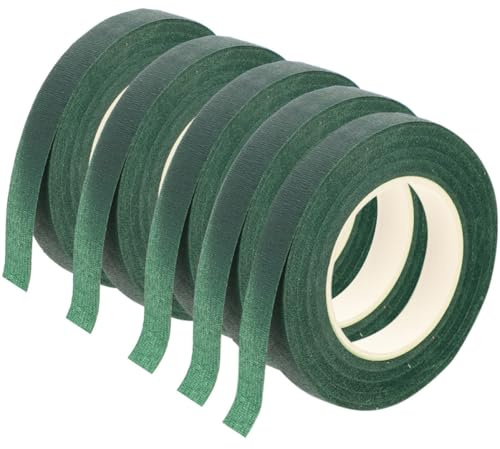 BESPORTBLE 5 Rouleaux Ruban Adhésif en Papier pour Fleuriste Forte Adhérence et Grosse Résistance, de Tiges de Bouquet et Projets DIY Floraux