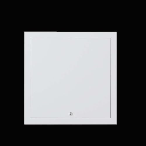 Puerta De Inspección Panel De Acceso Blanco Con Cerradura, Anel De Acceso For Techo Ático，Tapa Empotrada，Puerta De Metal Para Mantenimiento Contador Agua, Gas, Eléctrico(30x40cm/12x16in)