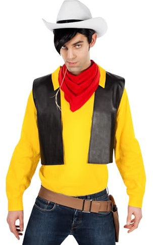 Maskworld Lucky Luke Comic Cowboy Western Kostüm für Herren 4-teilig (L)