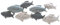 Wanddeko Fische oder Segelschiffen aus Metall L 47 cm (Fische)