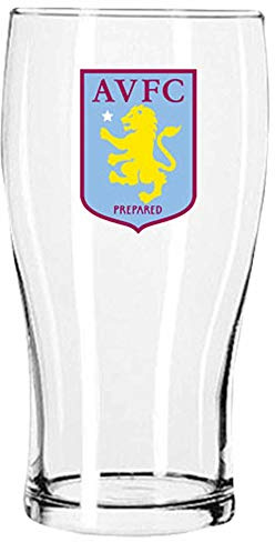 Official Aston Villa (Premier League) Football Crest Pint Glass