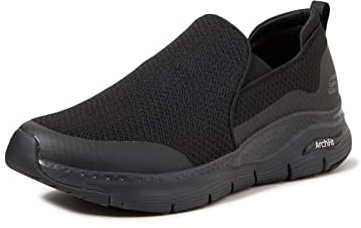 Skechers Men's Arch Fit Banline Oxford, Black/Black, 10 4E US