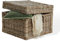 Loberon Truhe Tellier, hochwertige Handarbeit, dezentes Antik-Finish, Vintage-Charme, Aufbewahrung, Ordnungshelfer, Rattan, braun