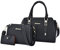 LLUFFY-Clutch Handtaschen Damentaschen Mode-Umhängetaschen Mutter-Kind-Taschen Damen-Umhängetaschen 3St. / Set-Schwarz
