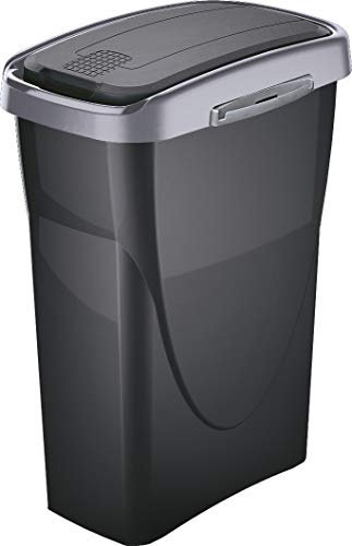 M-Home Swing Bin 40 Cubo de Basura Tri-Selectivo, Antracita, 40 L