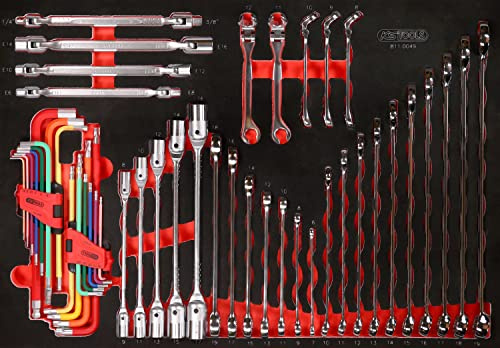 KS Tools 811.0049 Schraubenschlüssel-Satz in Schaumstoffeinlage, 49-tlg