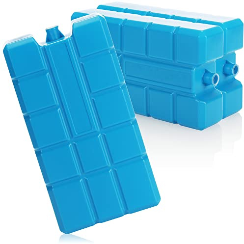 COM-FOUR® 3x Kylbatteri XXL i blått, Kylelement för kylbox och kylväska