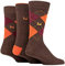 Pringle Mens Bamboo Cotton Blend Argyle Socks Pack of 3 Brown/Orange/Wine 7-11