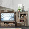 Lomadox Vintage Media Wohnwand Driftwood braun B/H/T ca. 244/153/52cm