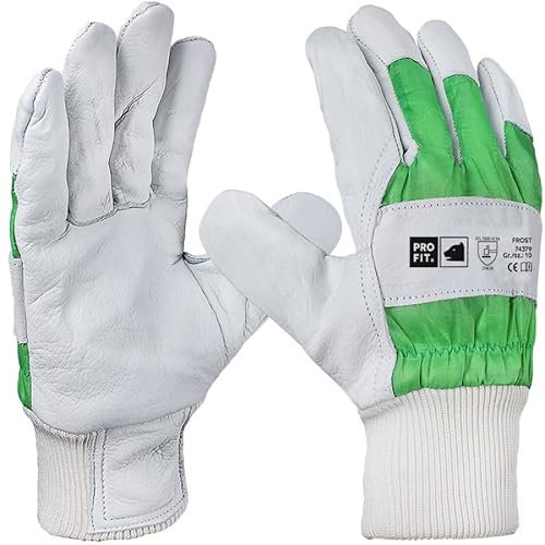 Profit Fitzner 74379-11 Frost Arbeitshandschuh, Rindvollleder, Komplett gefüttert, 11 Größe, 120 Stück
