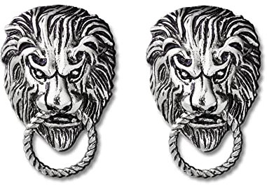 Broche punk en forme de tête de lion. Broche vintage en forme de tête de loup, épingle de collier pour homme, Métal, Alliage.