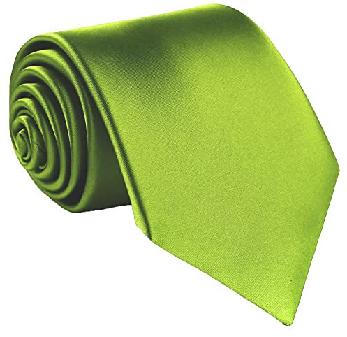 Beaface Men's Tie Solid Color Neckties For Men Business Wedding Formal Ties (Green)