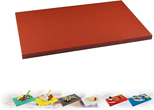 Schneidbrett, Gastro Schneidebrett Kunststoff Küchenbrett Schneidebretter, in (XL oder XXL) (Rot, (XXL) 40 x 60 x 2 cm)