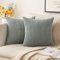 MIULEE 2er Set Kissenbezüge Kord Kissenhülle Dekorative Kissenbezug Sofakissen Couchkissen Dekokissen Zierkissenbezug Kuschelkissen für Sofa Schlafzimmer Wohnzimmer 40x40 cm Grau Grün