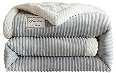 Ergocar Coperta Pile Doppio Strato Vello, Fluffy e Spessa, Morbida e Calda per Divano, Sherpa per Letto e Divano Letto