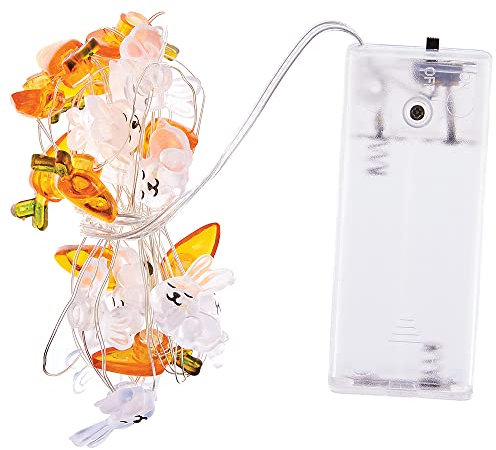 Baker Ross FX488 Osterhase und Karotte - 1er-Pack, warme Lichterketten für Osterdekorationen