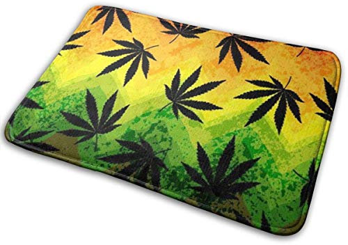 IUBBKI Fußmatte, geometrische Rasta-Unkraut-Fußmatte, Eingangsmatte, Bodenmatte, Teppich für Innen- und Haustür/Badezimmer/Küche und Wohnzimmer/Schlafzimmer, 40 x 60 cm